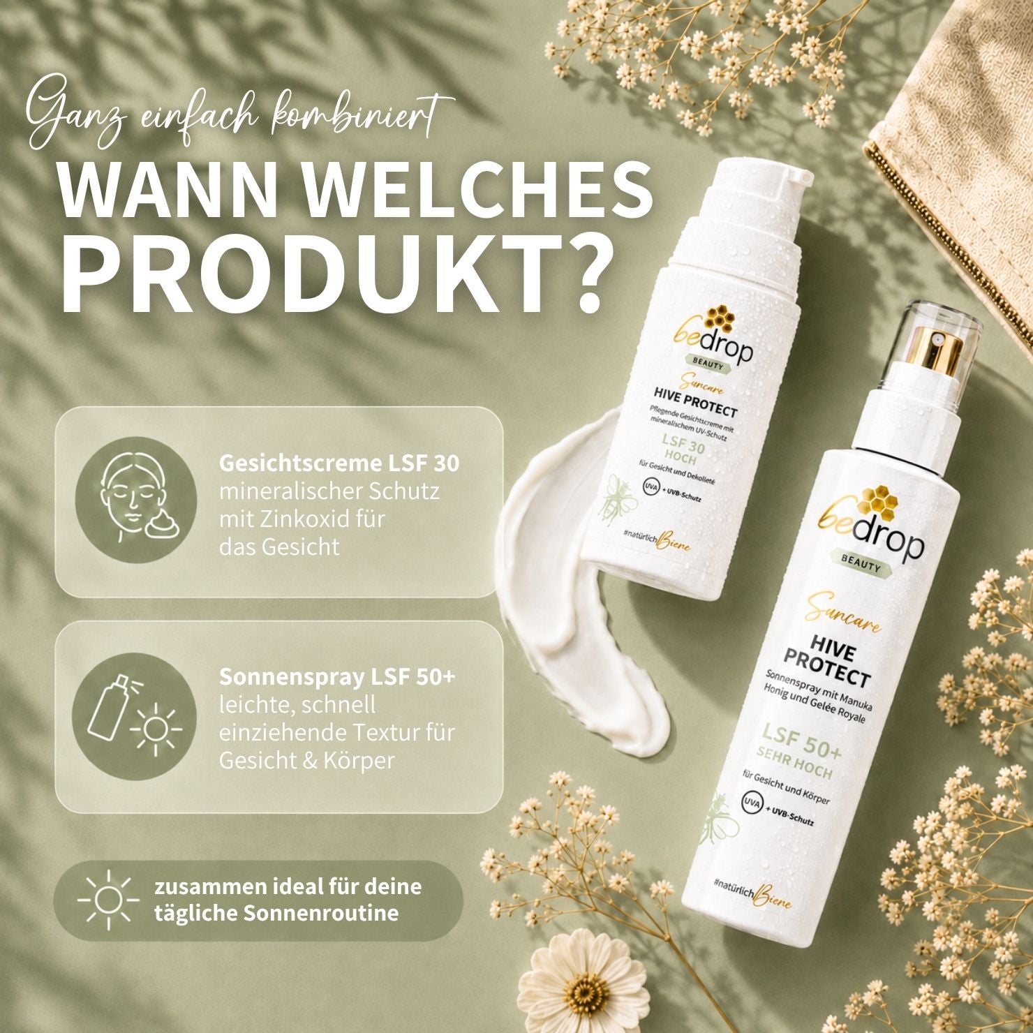 Sun Protection Set: Hive Protect Sun Spray SPF 50+ & Hive Protect SPF 30