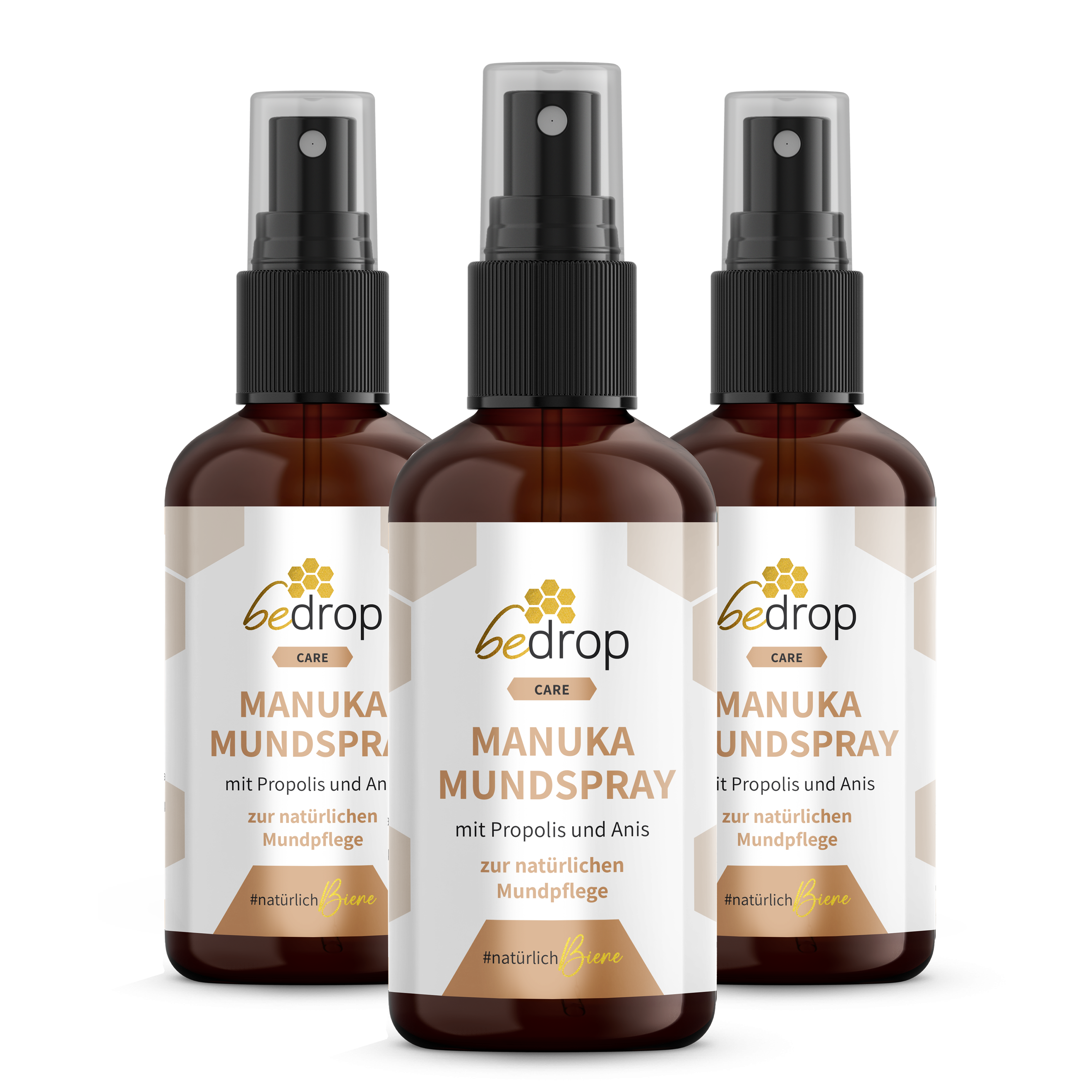 Value set: 3x propolis throat spray / mouth spray with manuka honey & aniseed - 30ml in a set of 3