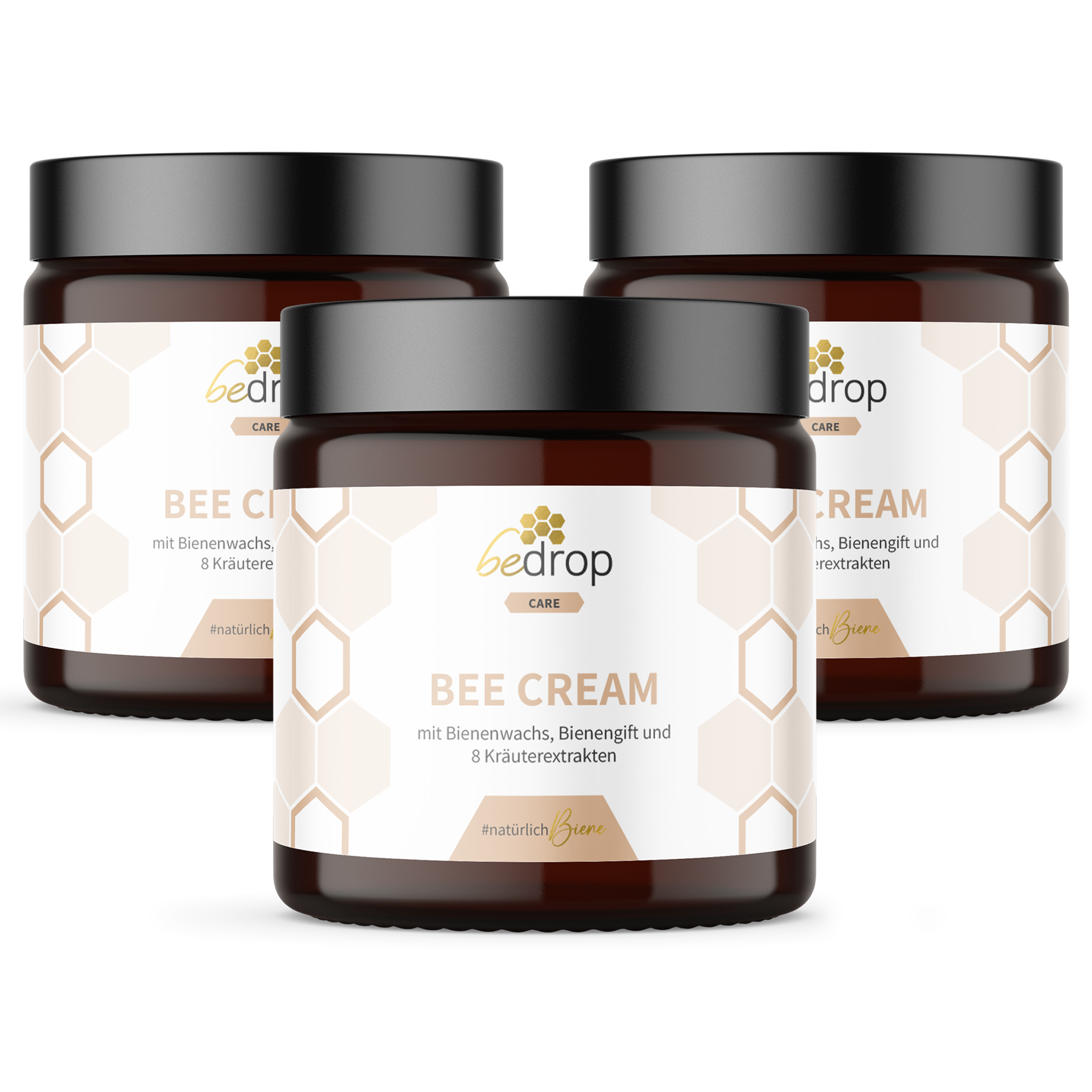 Value set: 3x Bee Cream bee venom ointment & 8 herbal extracts in a set of 3