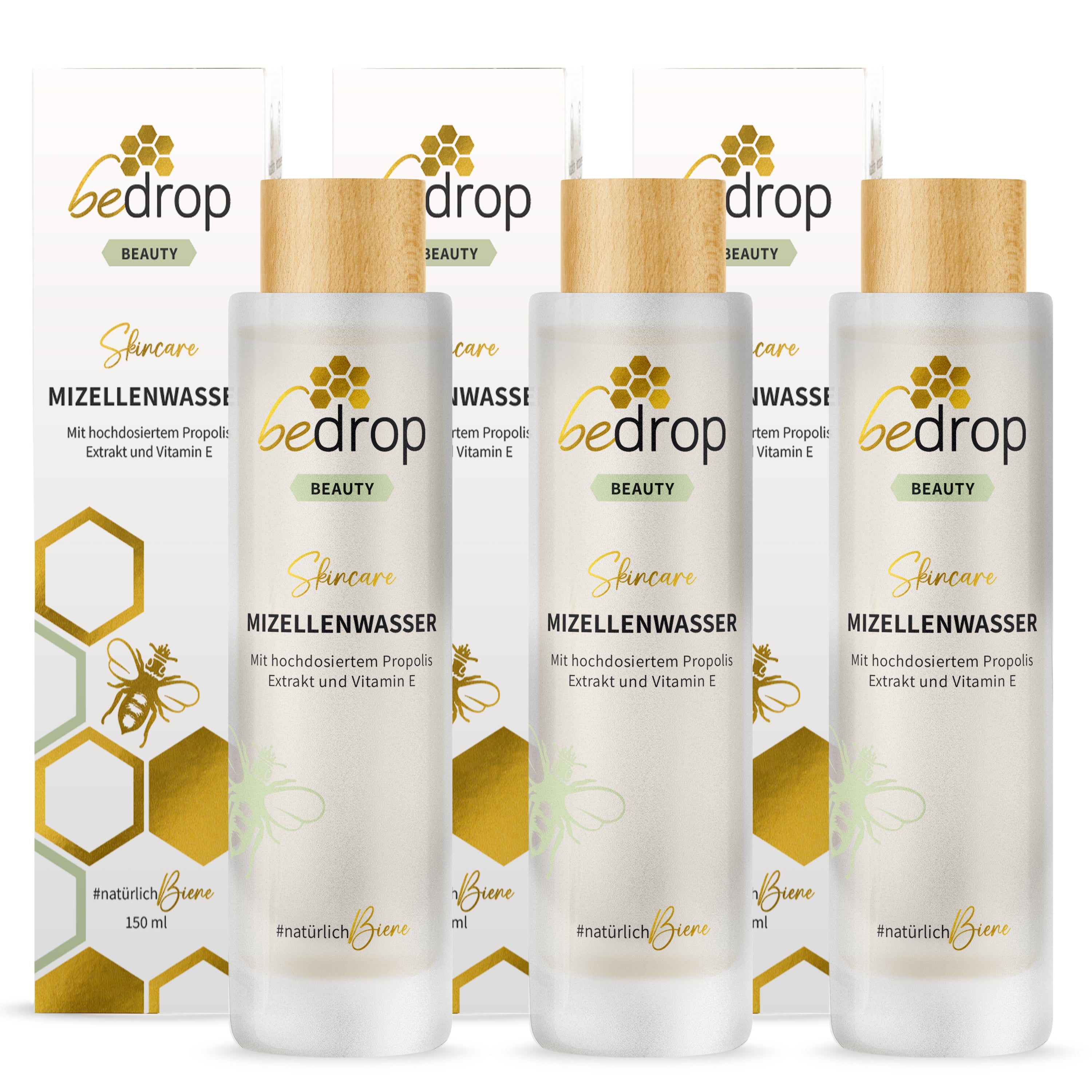 Value set: 3x MICELL WATER / TONIC with high-quality propolis extract - 3x 150ml