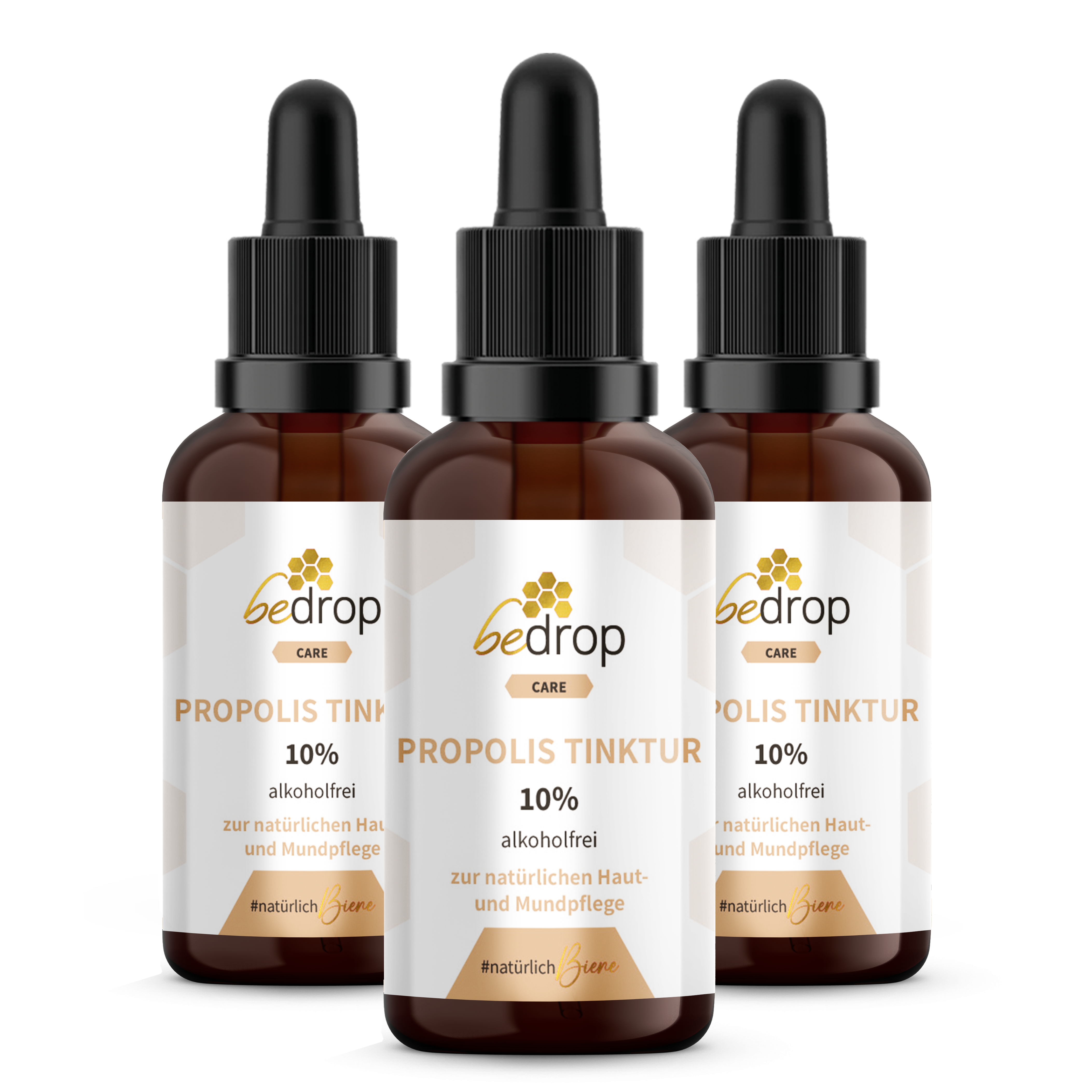 Value set: 3x propolis tincture (alcohol-free & water-soluble) - 30ml in a set of 3
