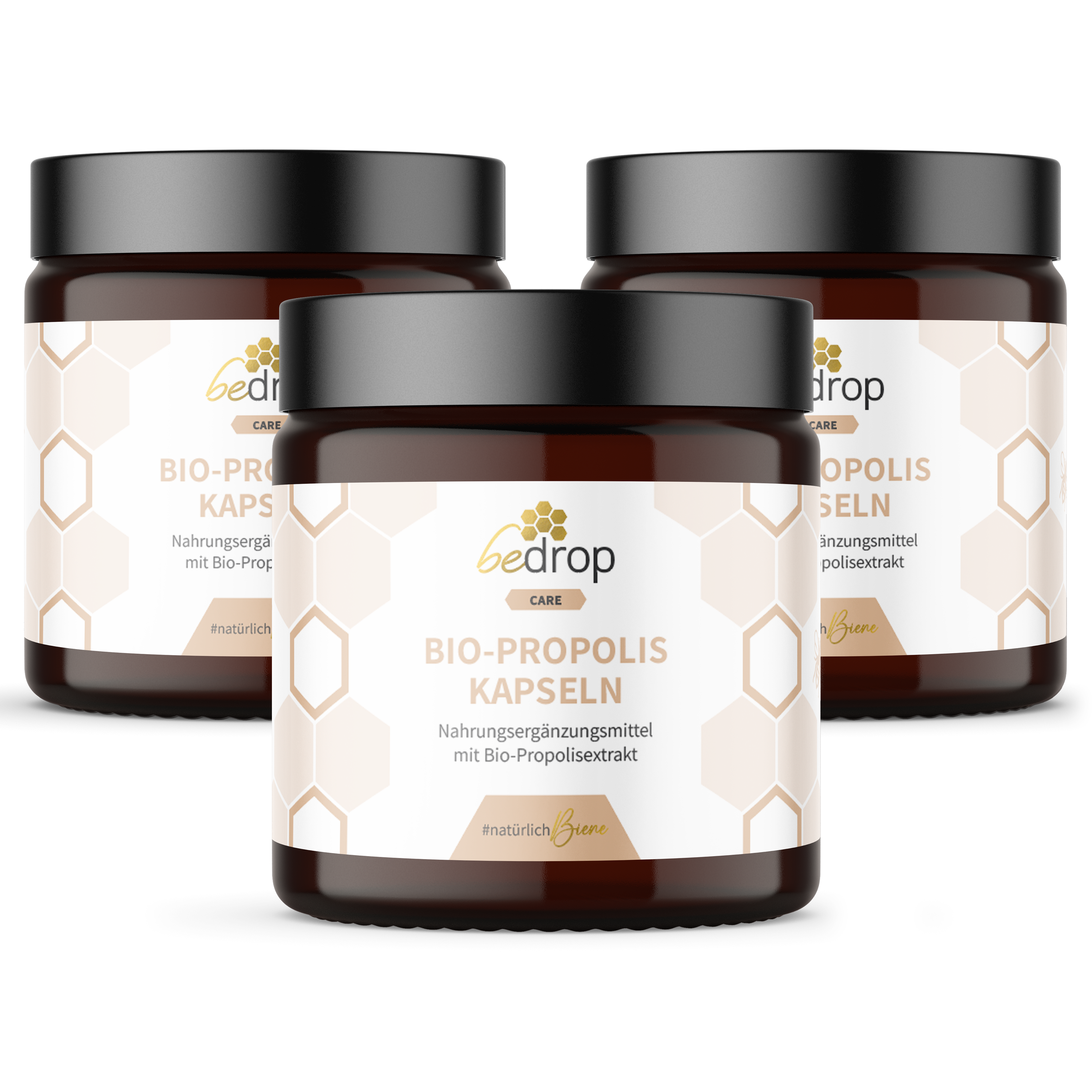Value set: 3x organic propolis capsules - 60 capsules in a set of 3