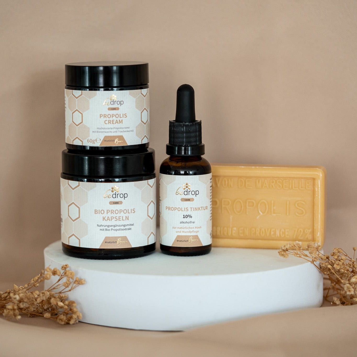 Derma Set | Propolis tincture, soap, capsules & cream | For children & adults