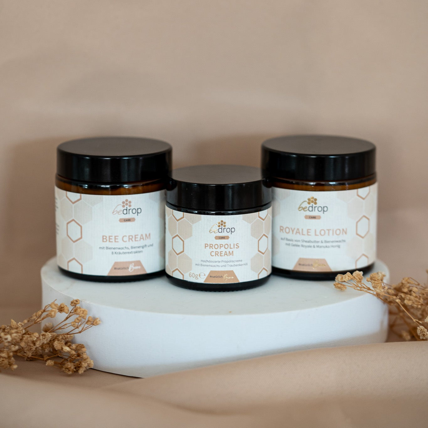 Skin care set | Bee Cream (bee venom ointment) + Propolis Cream (propolis ointment) + Royale Lotion (body lotion)
