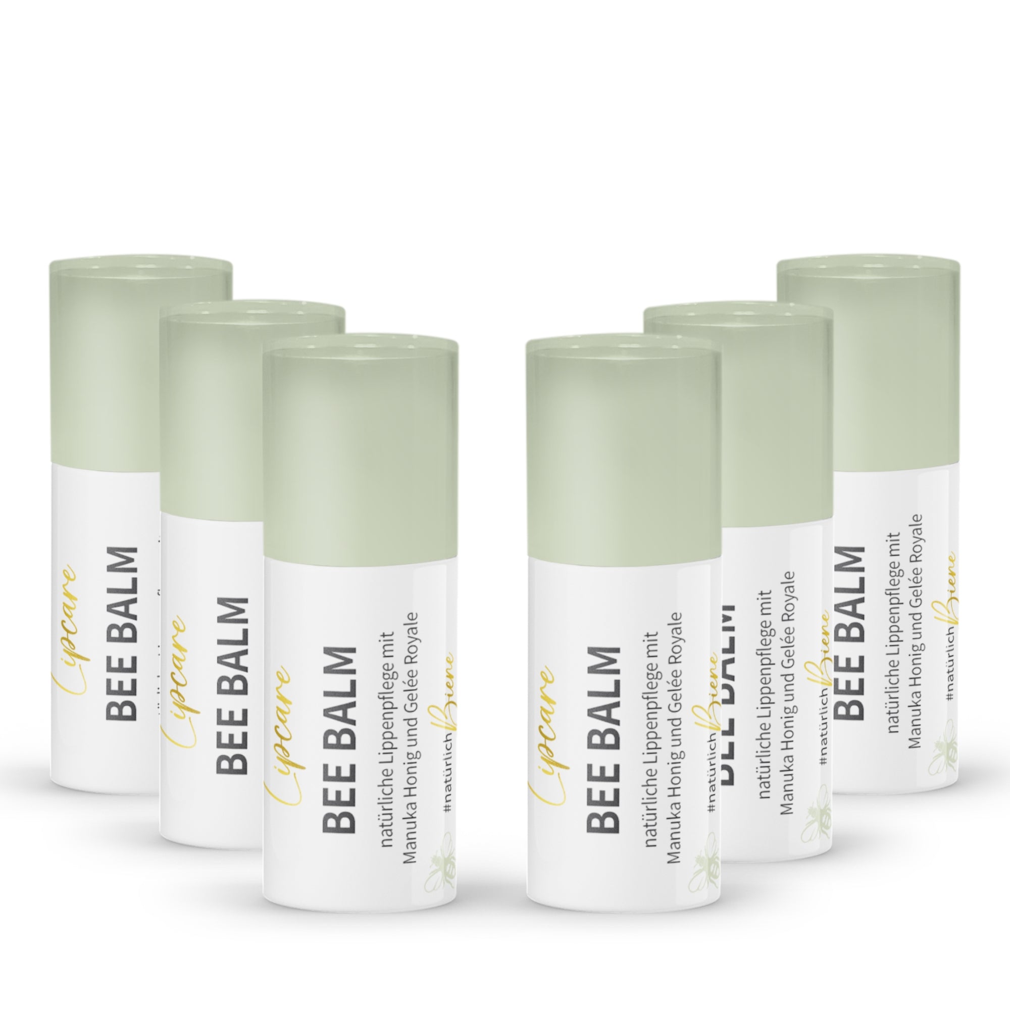 Value set: 6x Bee Balm - natural lip balm with manuka honey, royal jelly & retinol
