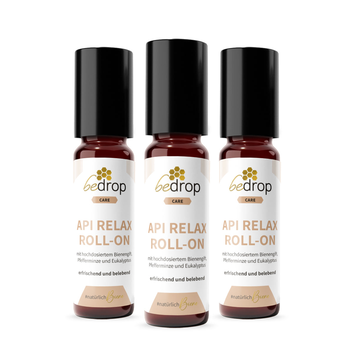 Value set: 3x Api Relax Roll-On with high-dose bee venom, peppermint and eucalyptus - 10ml