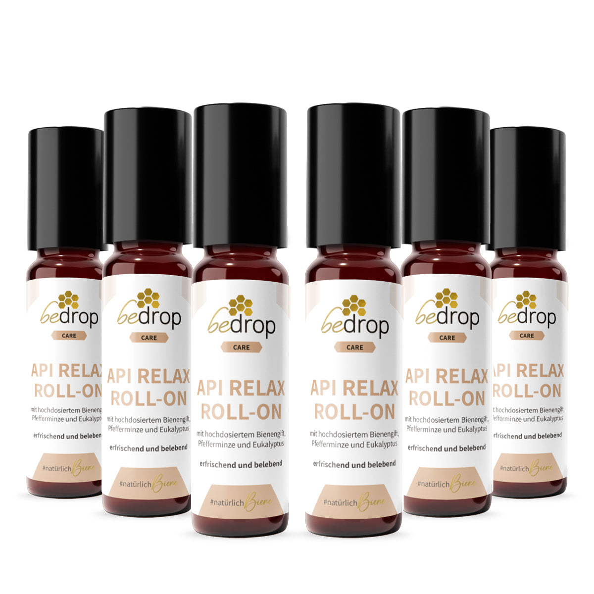 Value set: 6x Api Relax Roll-On with high-dose bee venom, peppermint and eucalyptus - 10ml