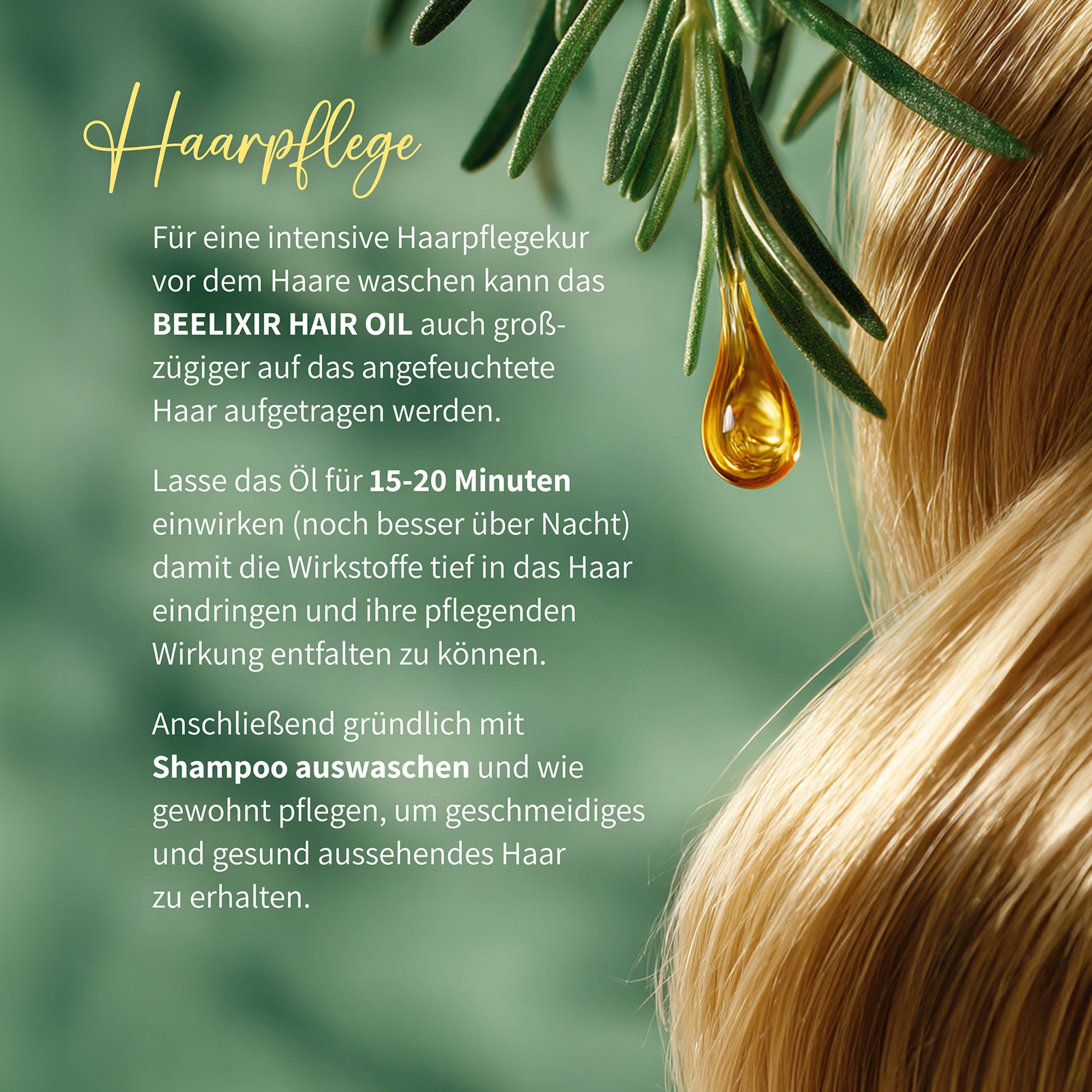 BEELIXIR HAIR OIL / Hair oil with manuka honey, propolis and rosemary extract - 30ml