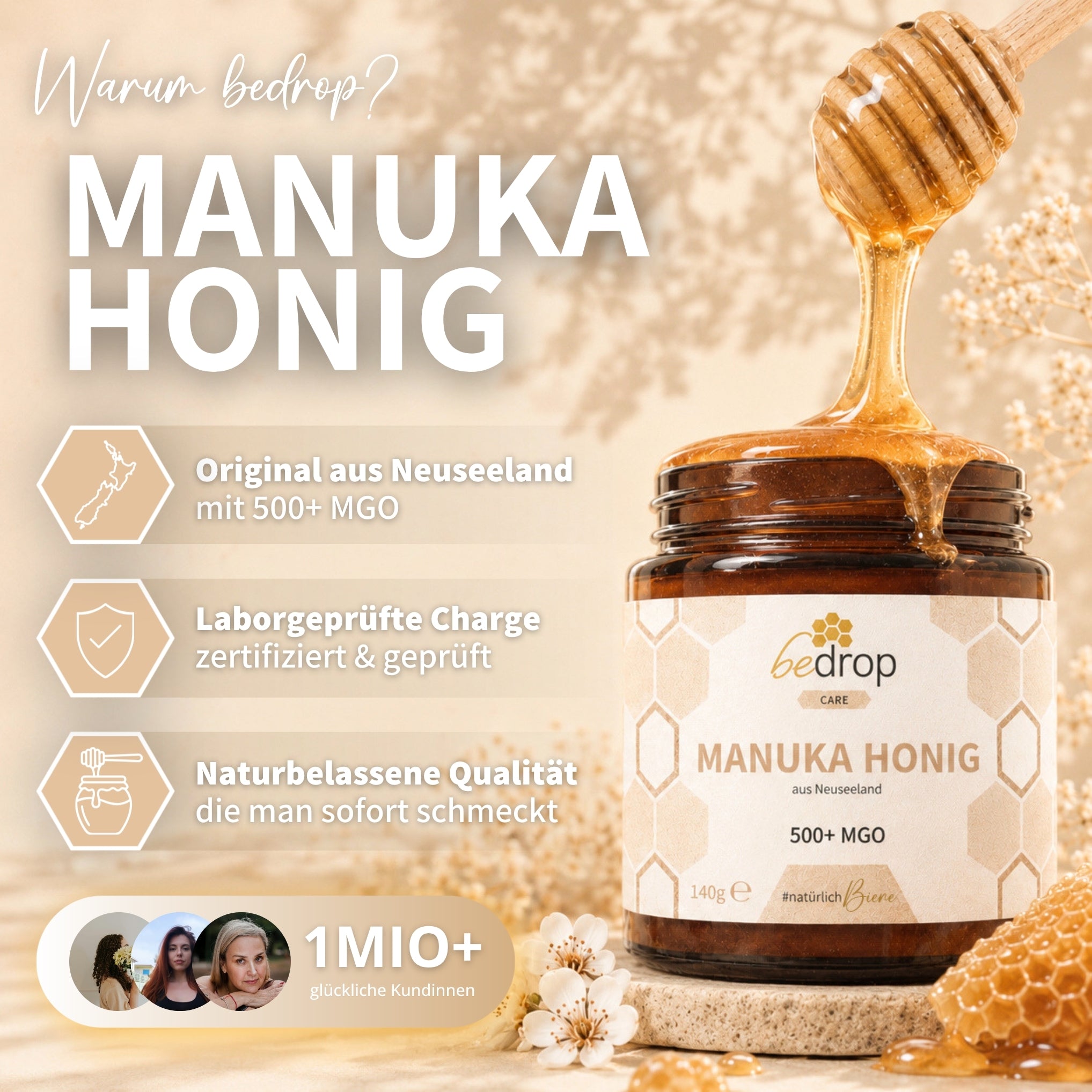 Manuka honey 140g with MGO 500+