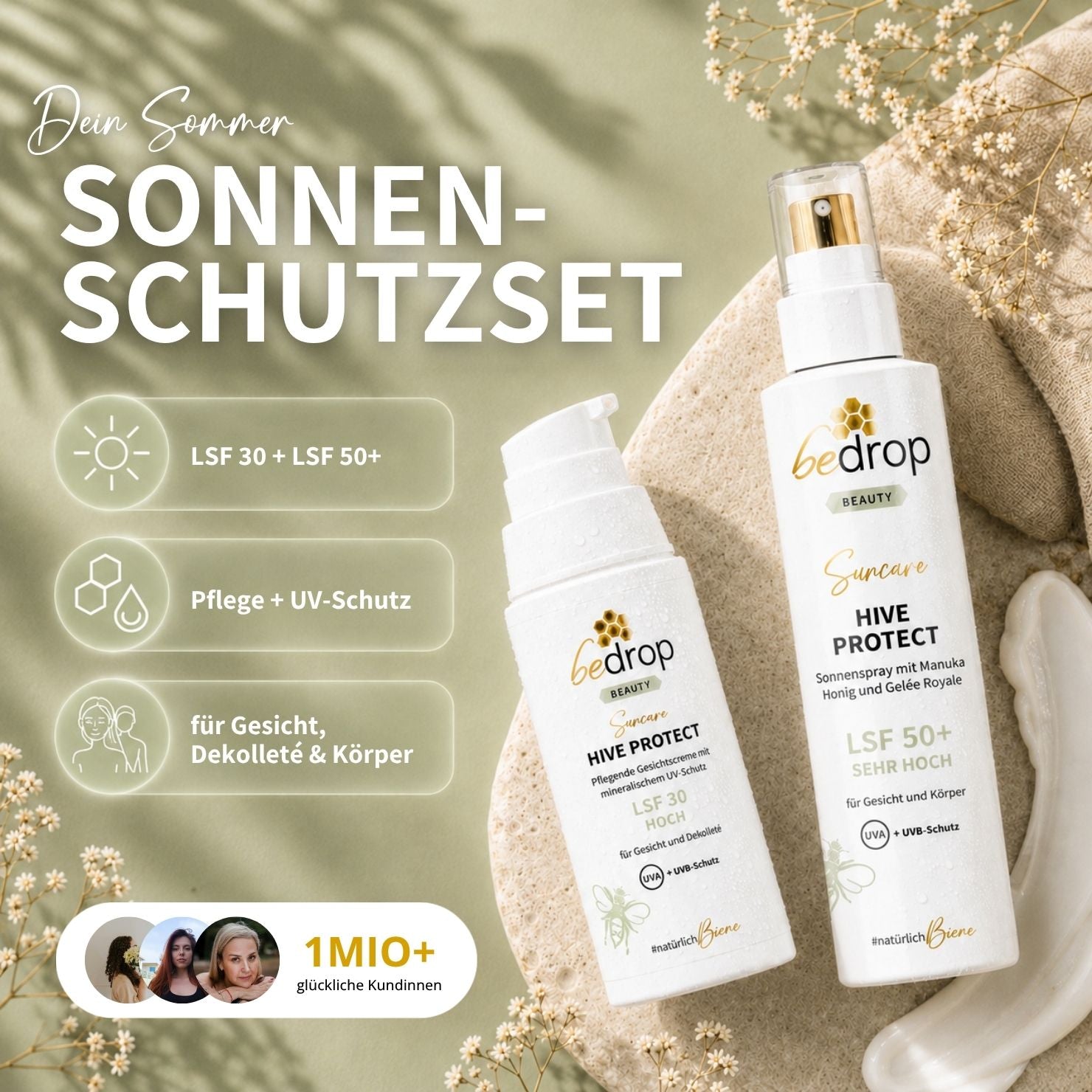 Sun Protection Set: Hive Protect Sun Spray SPF 50+ & Hive Protect SPF 30
