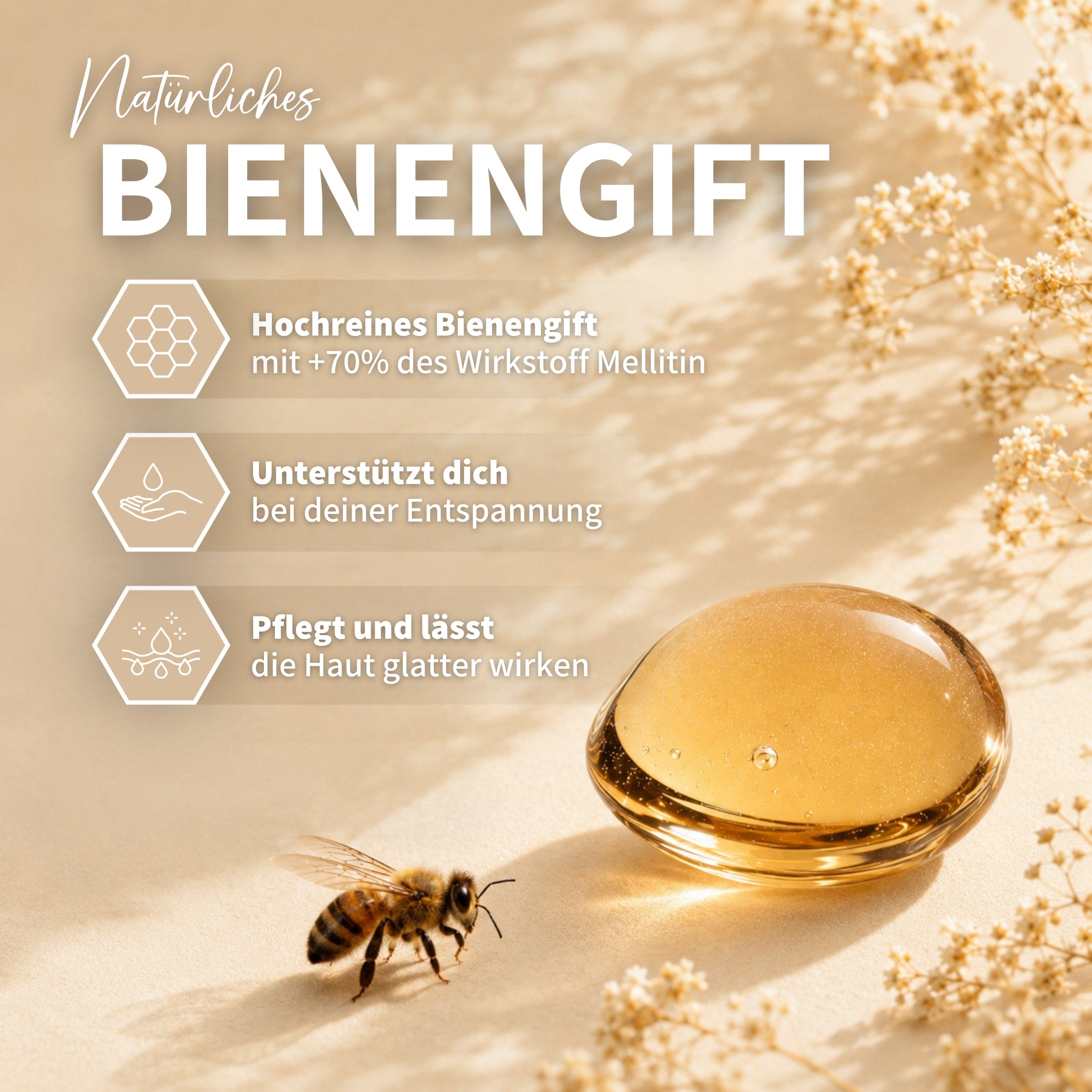 Bee Cream bee venom ointment and 8 herbal extracts - 100g