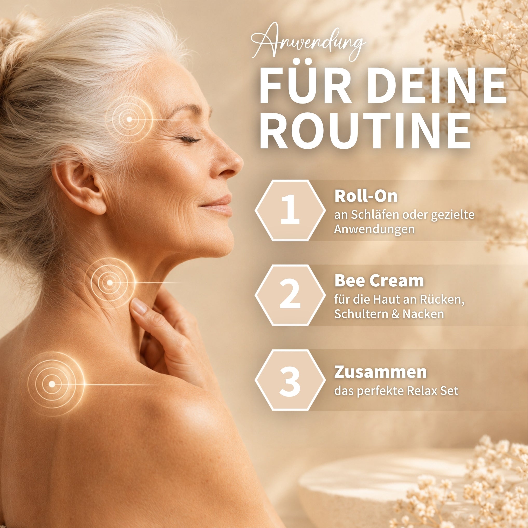 Bee Venom Relaxation Set: Bee Cream + Api Relax Roll-On for a cooling, relaxing sensation