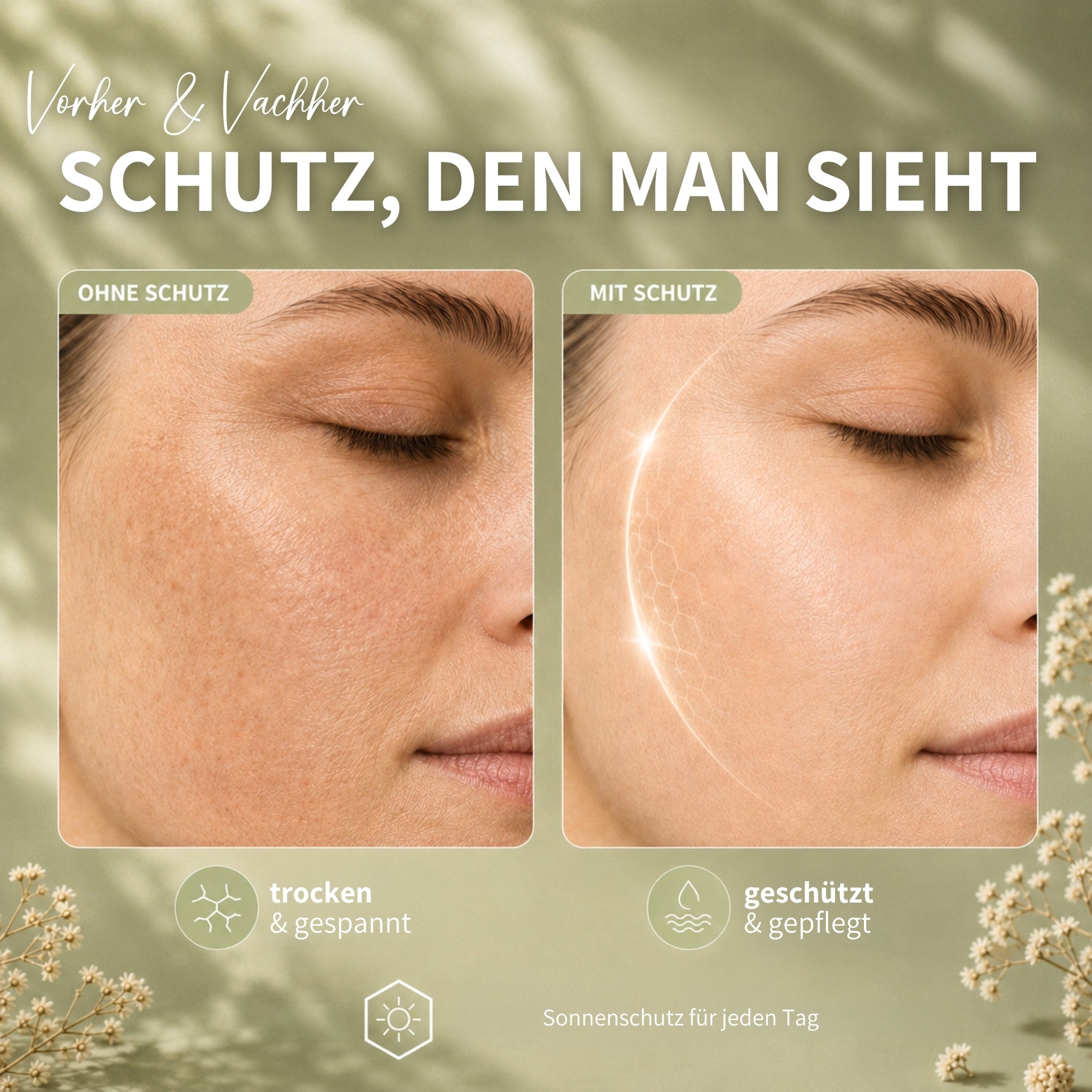 Sun Care Set: Sun Balm Lip Care, Hive Protect Face Cream/Sunscreen + Sun Spray & After-Sun, SPF 30 & SPF 50+