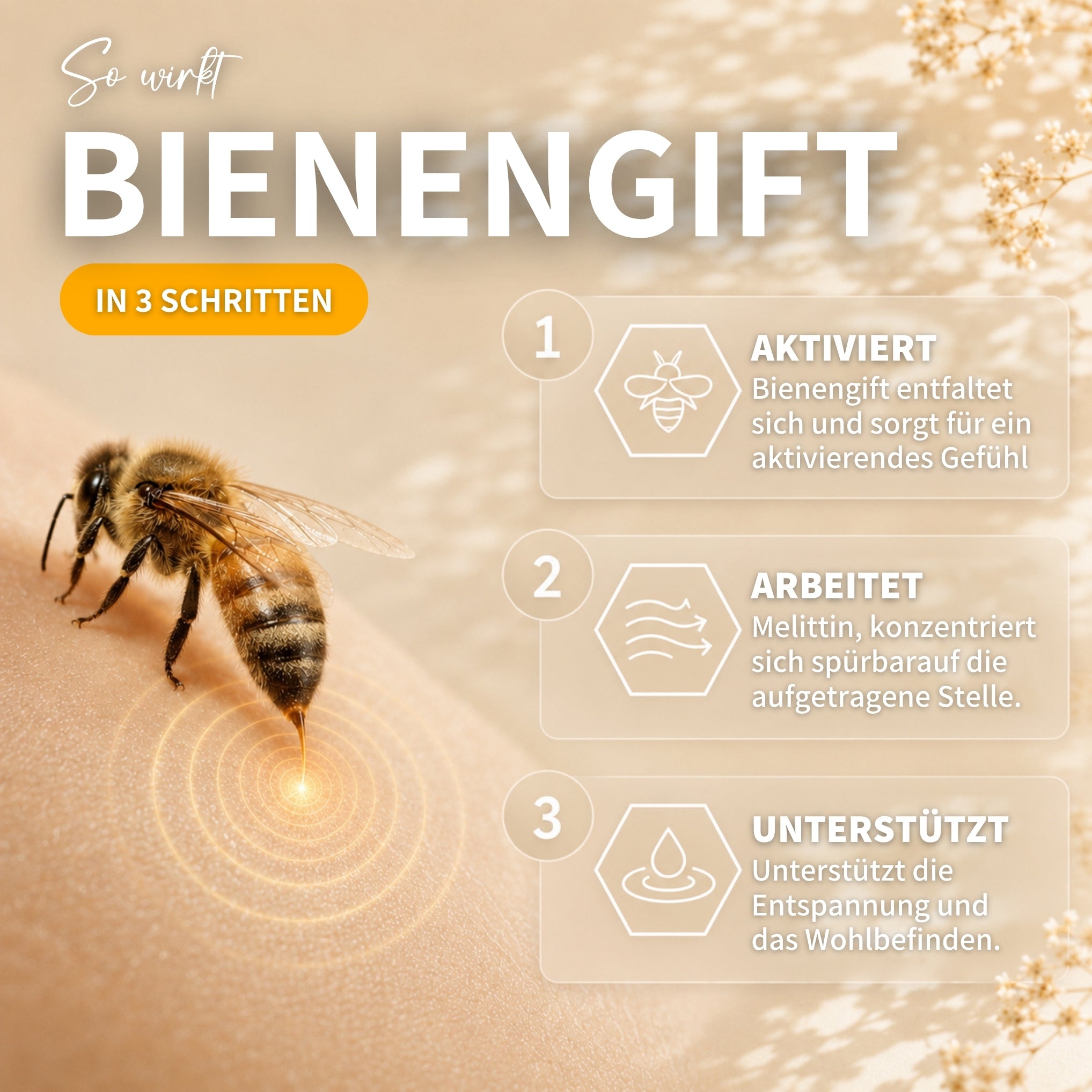 Bee Venom Relaxation Set: Bee Cream + Api Relax Roll-On for a cooling, relaxing sensation