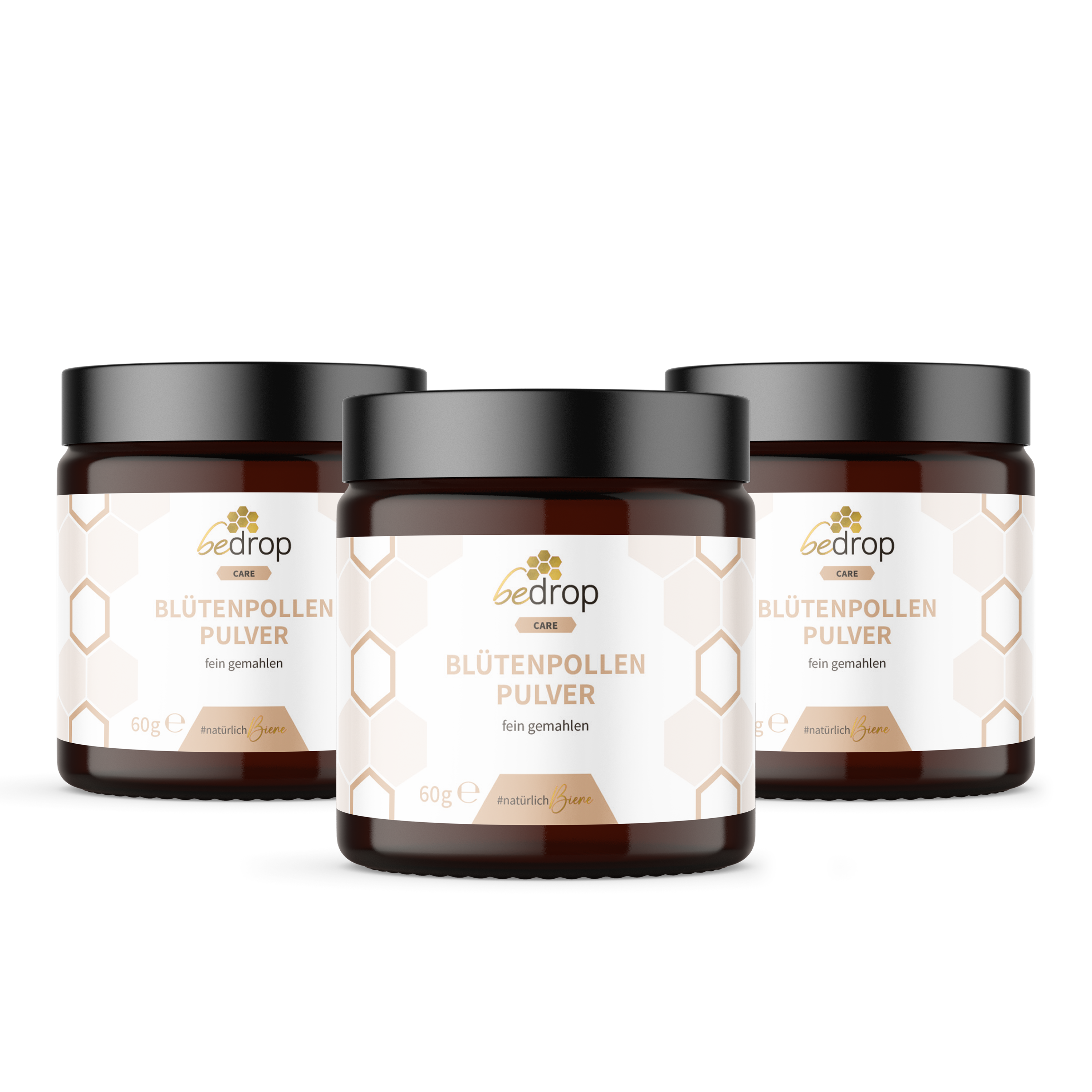 Value set: 3x pollen powder / bee pollen - 60g (ground pollen) in a set of 3