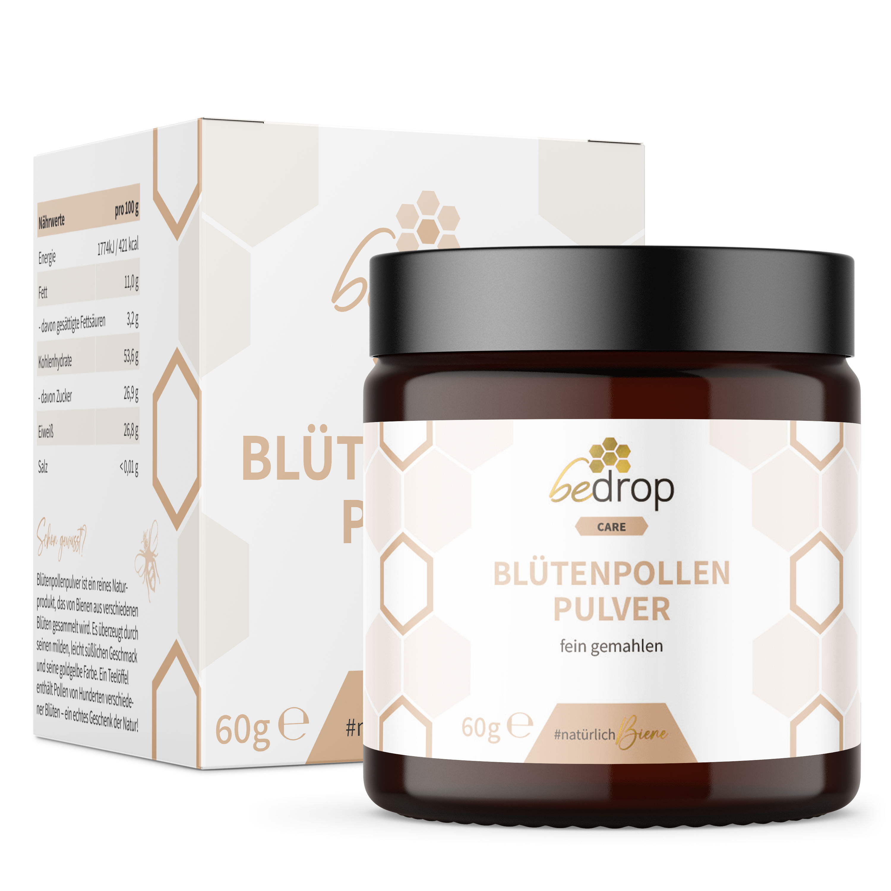 Flower pollen powder / bee pollen - 60g (ground flower pollen)