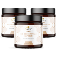 Value set: 3x royal jelly capsules (organic certified) - 60 capsules in a set of 3