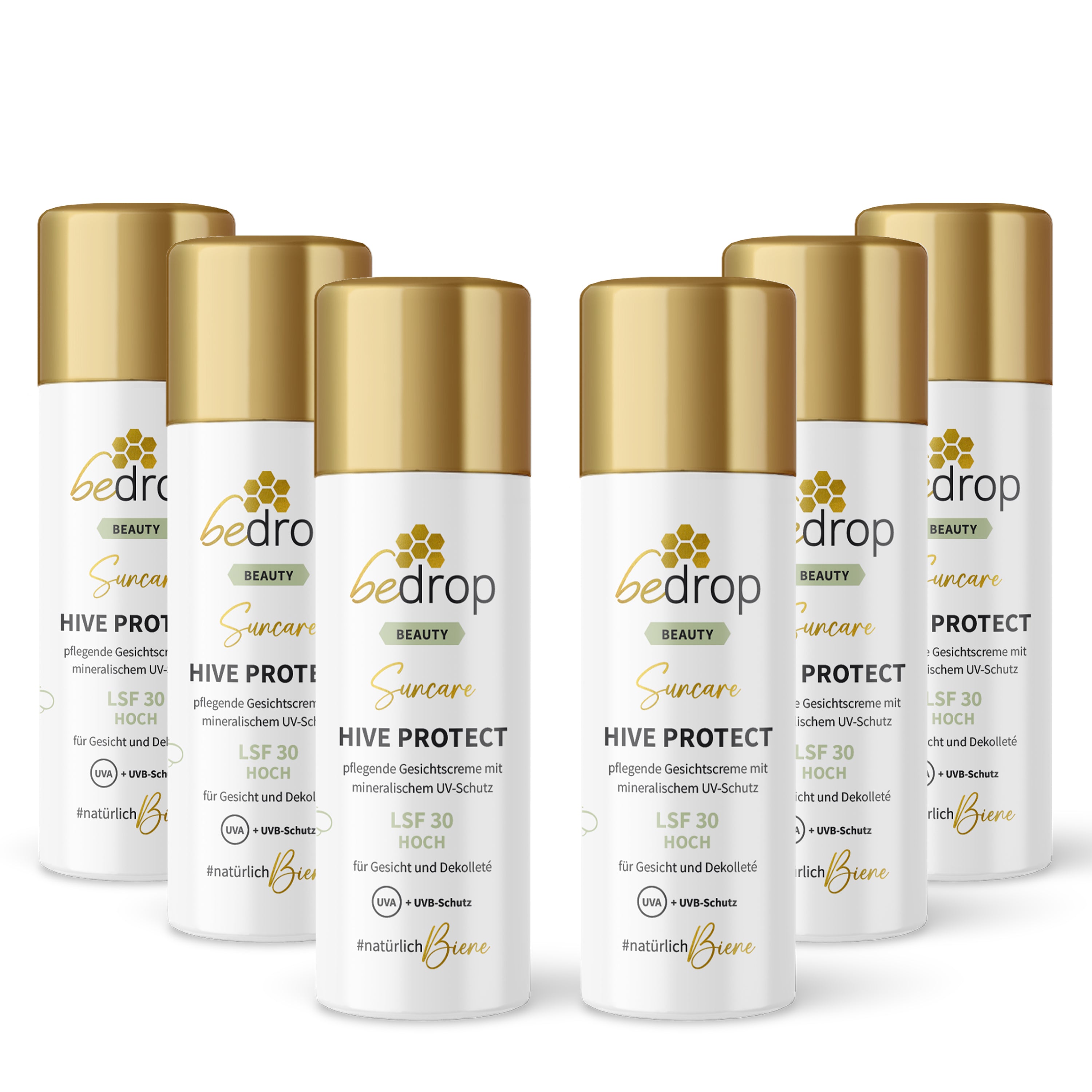 Value Pack: 6x HIVE PROTECT SPF 30 - Face Sunscreen with Mineral UVA & UVB Protection  - 50ml