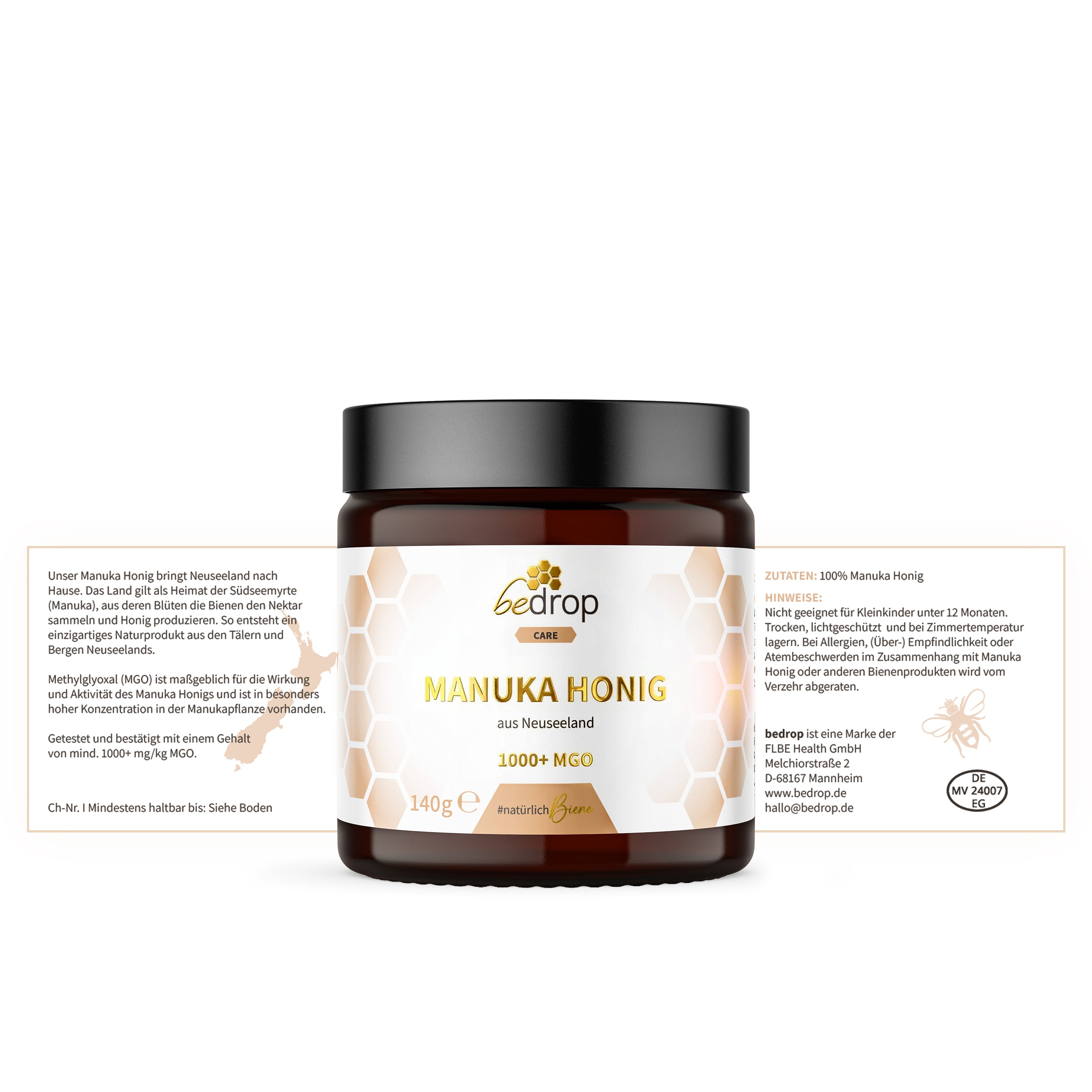 LIMITED EDITION Manuka honey 140g with MGO 1000+