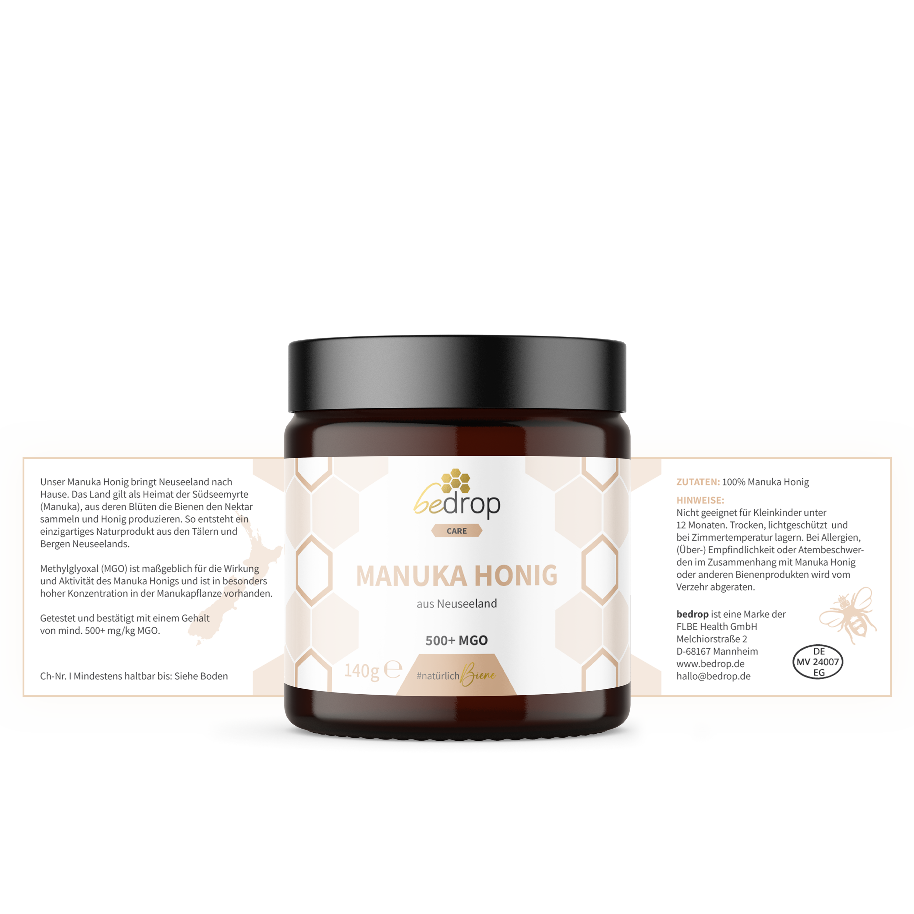 Manuka honey 140g with MGO 500+