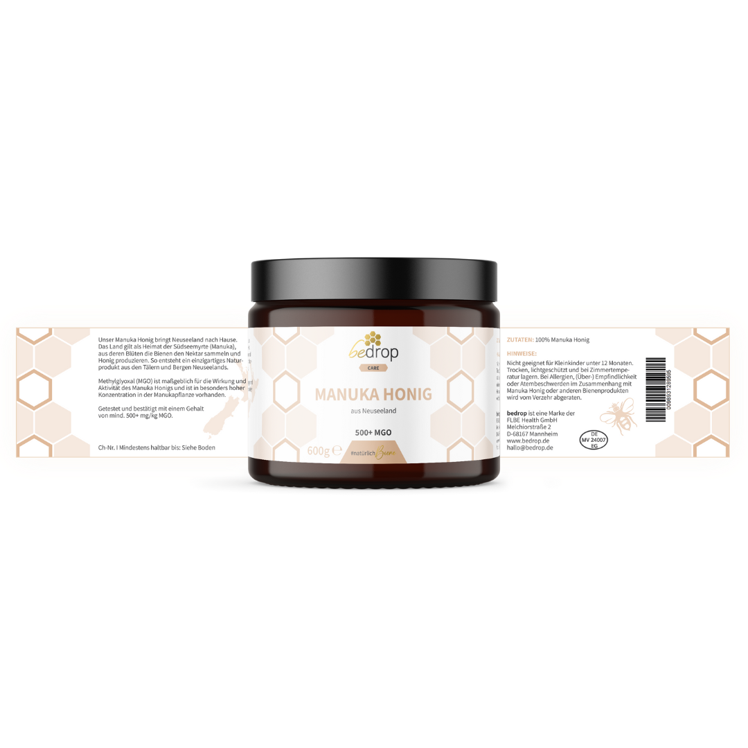 XXL Manuka honey 600g with MGO 500+ storage jar