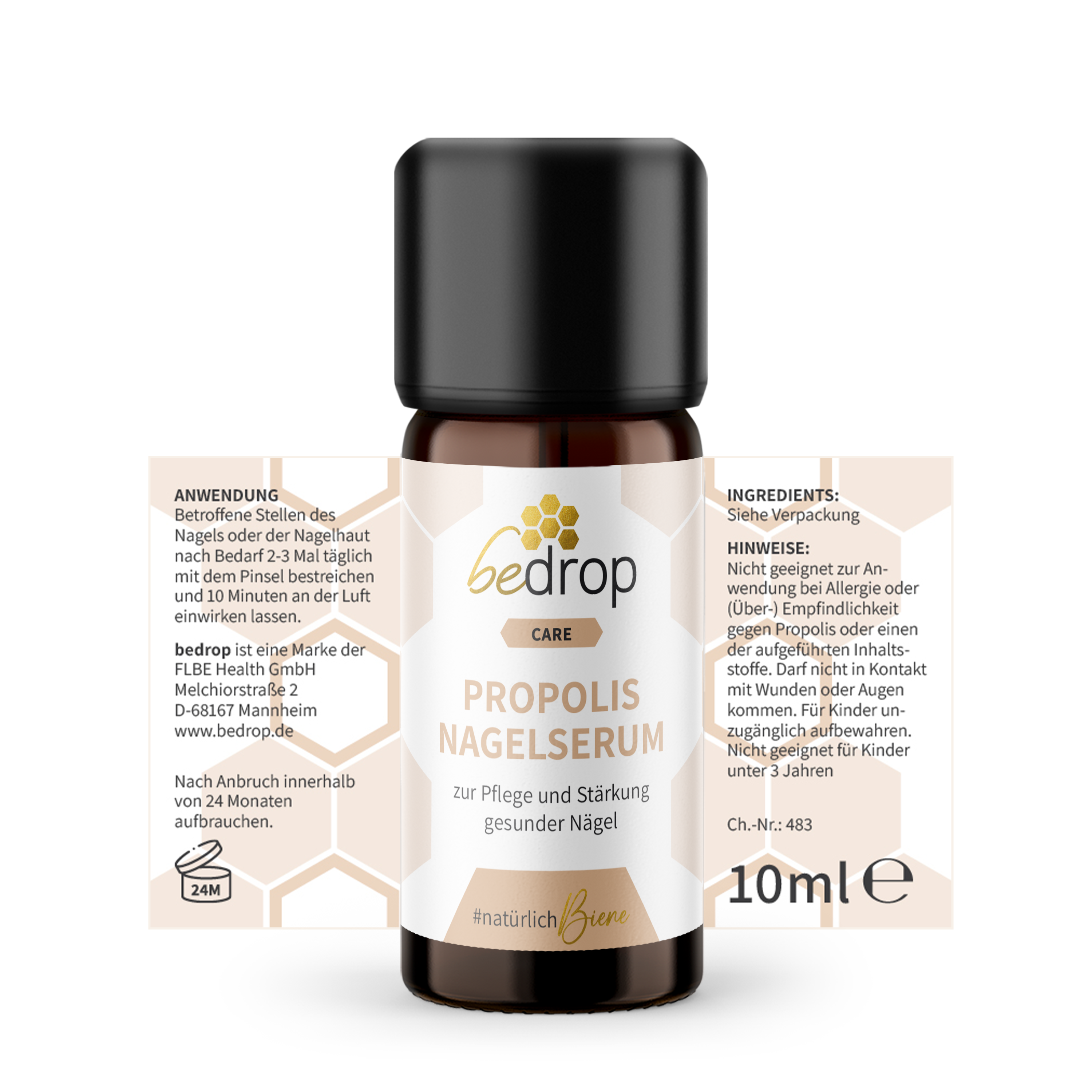 Value set: 3x propolis nail serum - nail care with high-dose propolis & 4 essential oils - 10ml