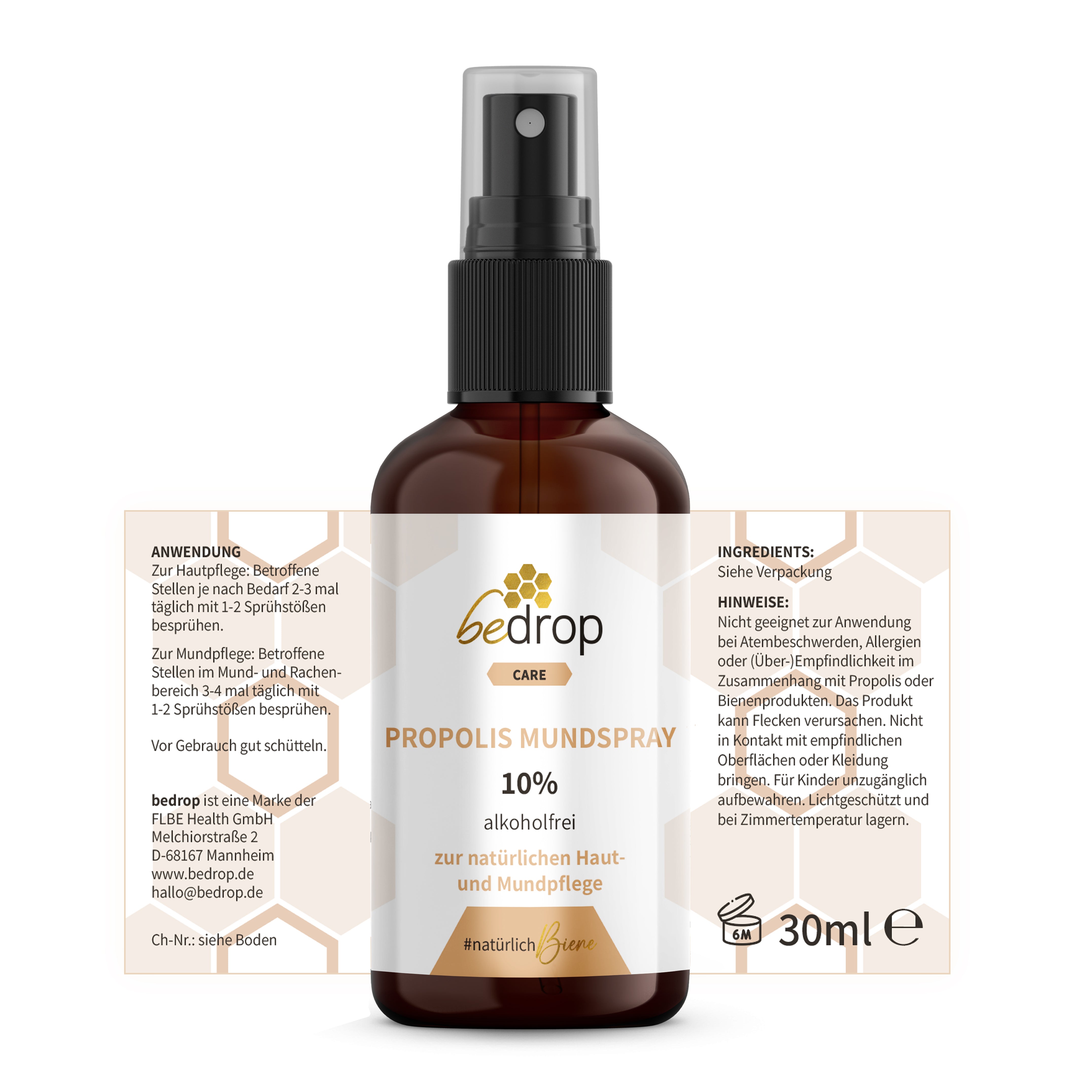 Propolis tincture mouth spray (alcohol-free & water-soluble) - 30ml