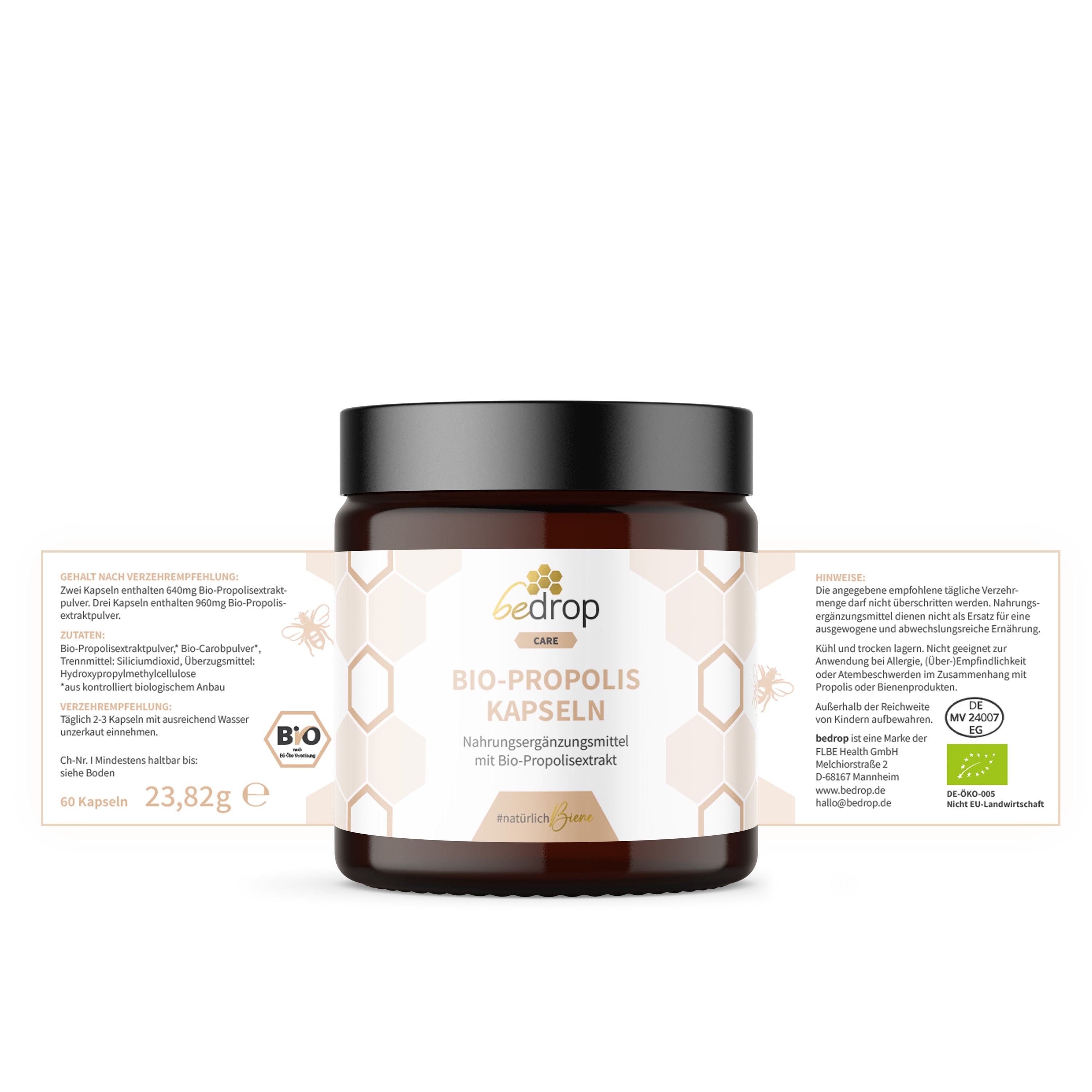 The all-rounder set | propolis capsules & 20% tincture + royal jelly capsules & pure/fresh + manuka honey