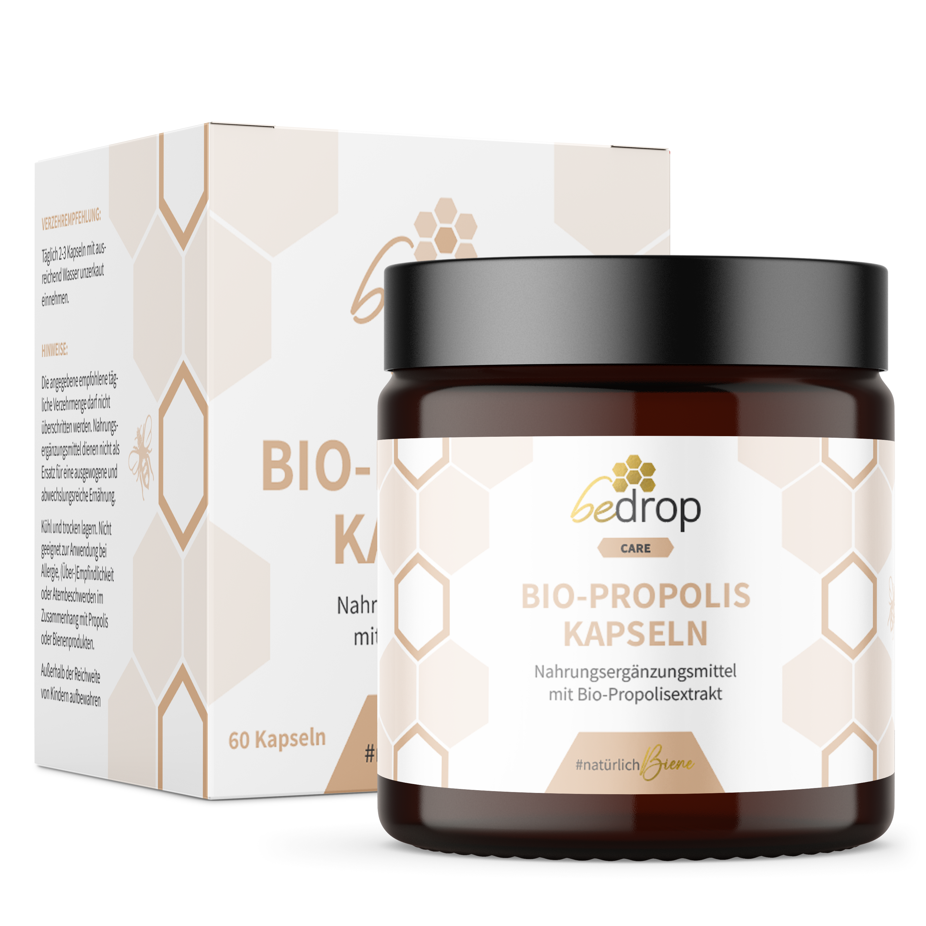 Organic propolis capsules (100% pure beekeeper quality) - 60 capsules