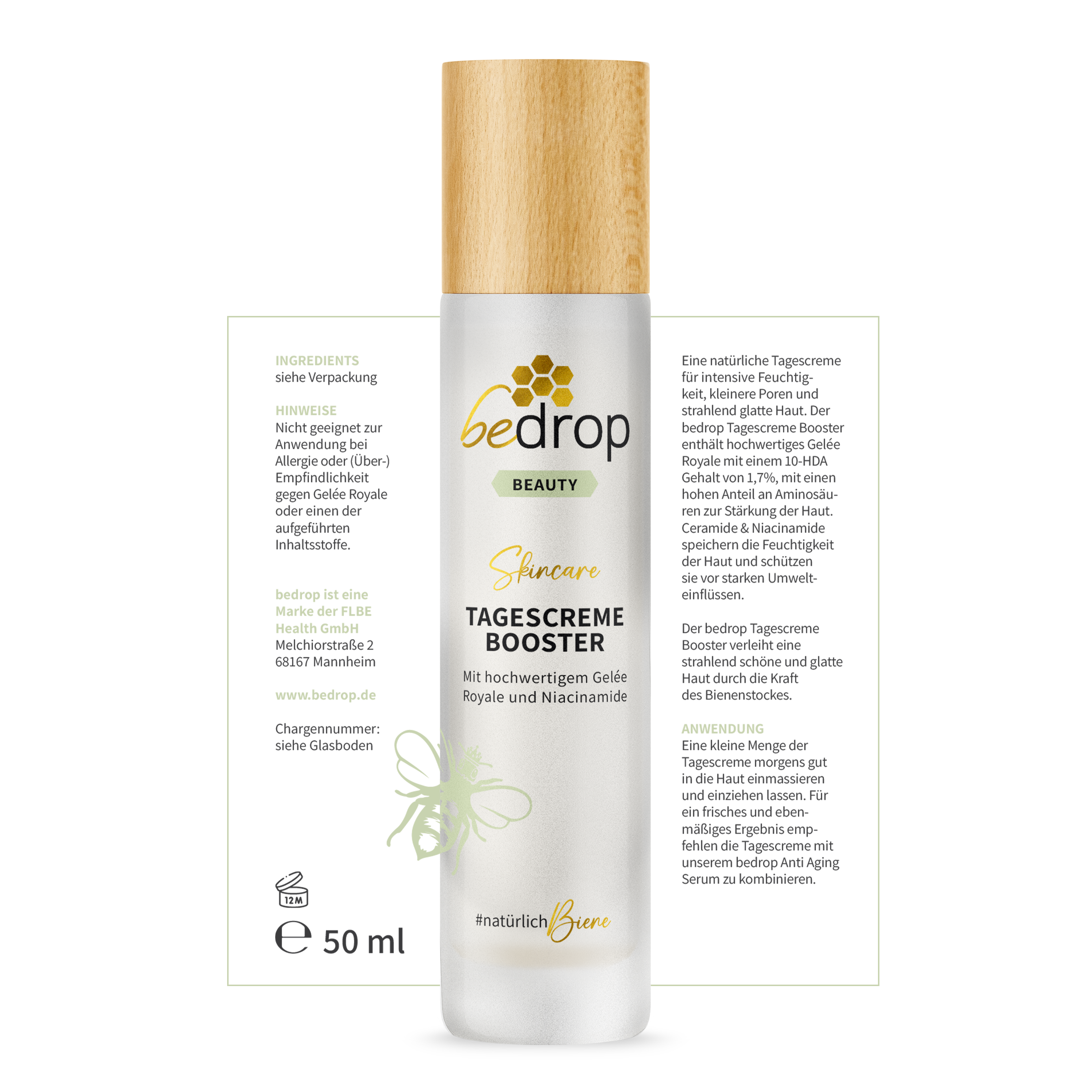 DAY CREAM BOOSTER / Face cream with high-quality royal jelly and niacinamide - 50ml