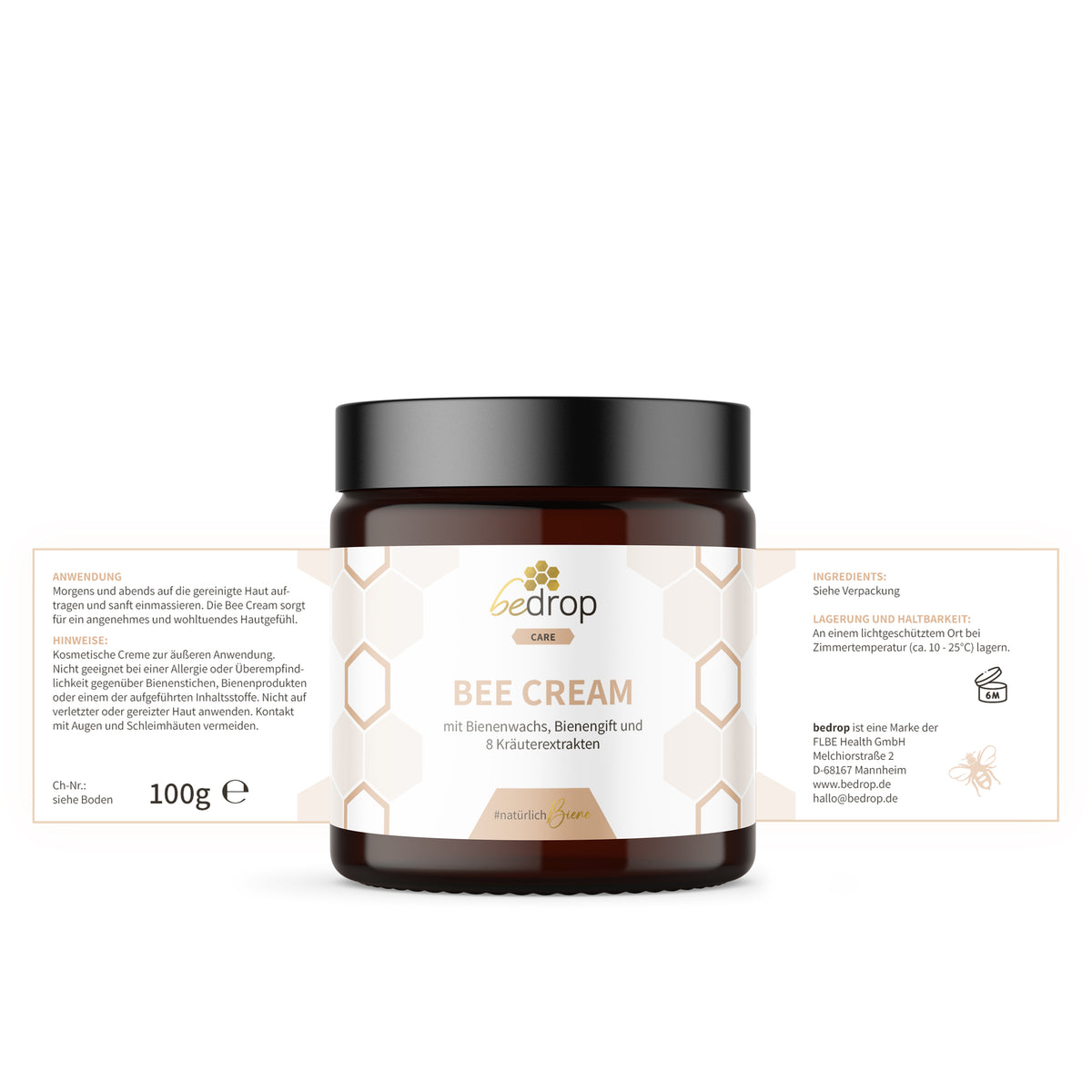 Bee Cream bee venom ointment and 8 herbal extracts - 100g