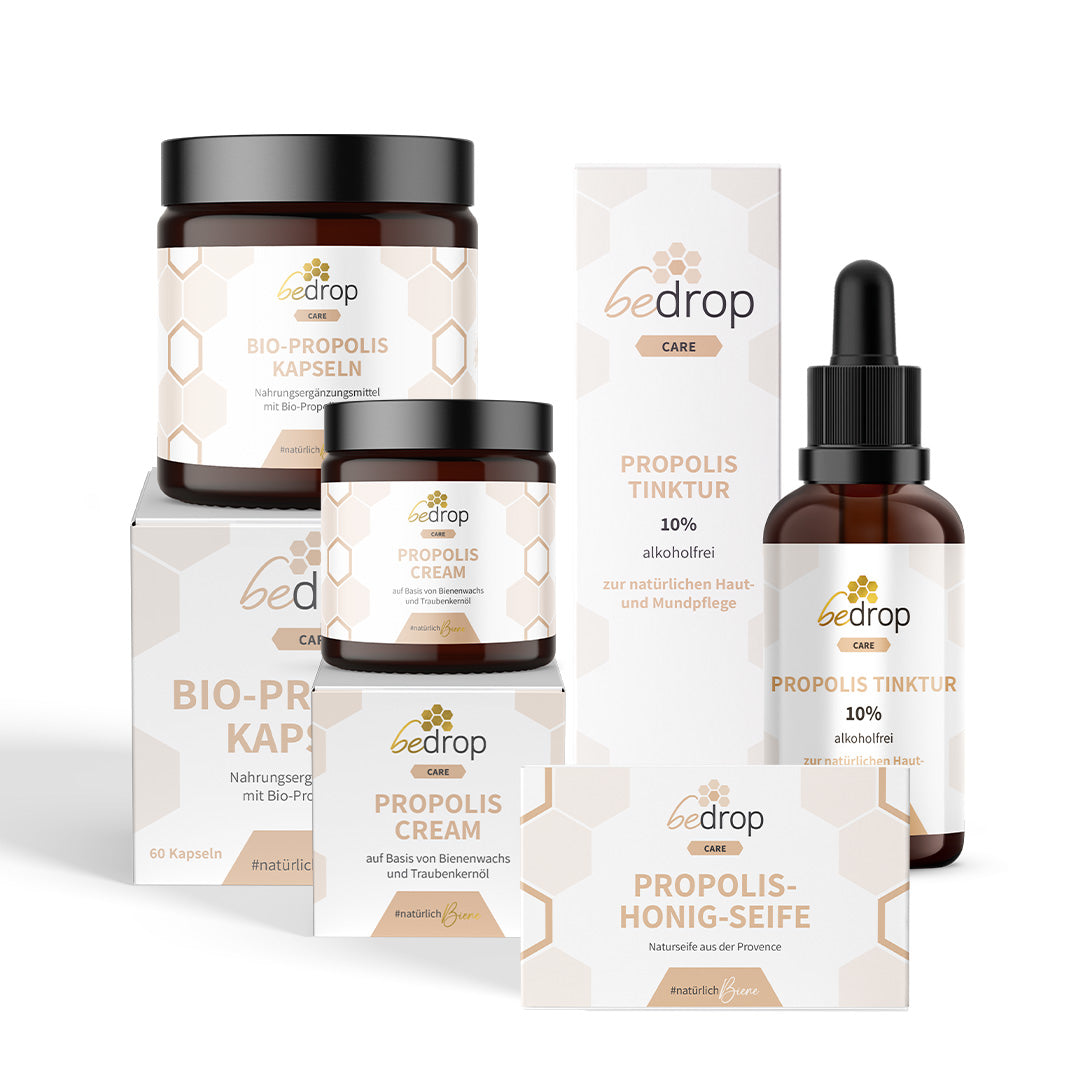 Derma Set | Propolis tincture, soap, capsules & cream | For children & adults