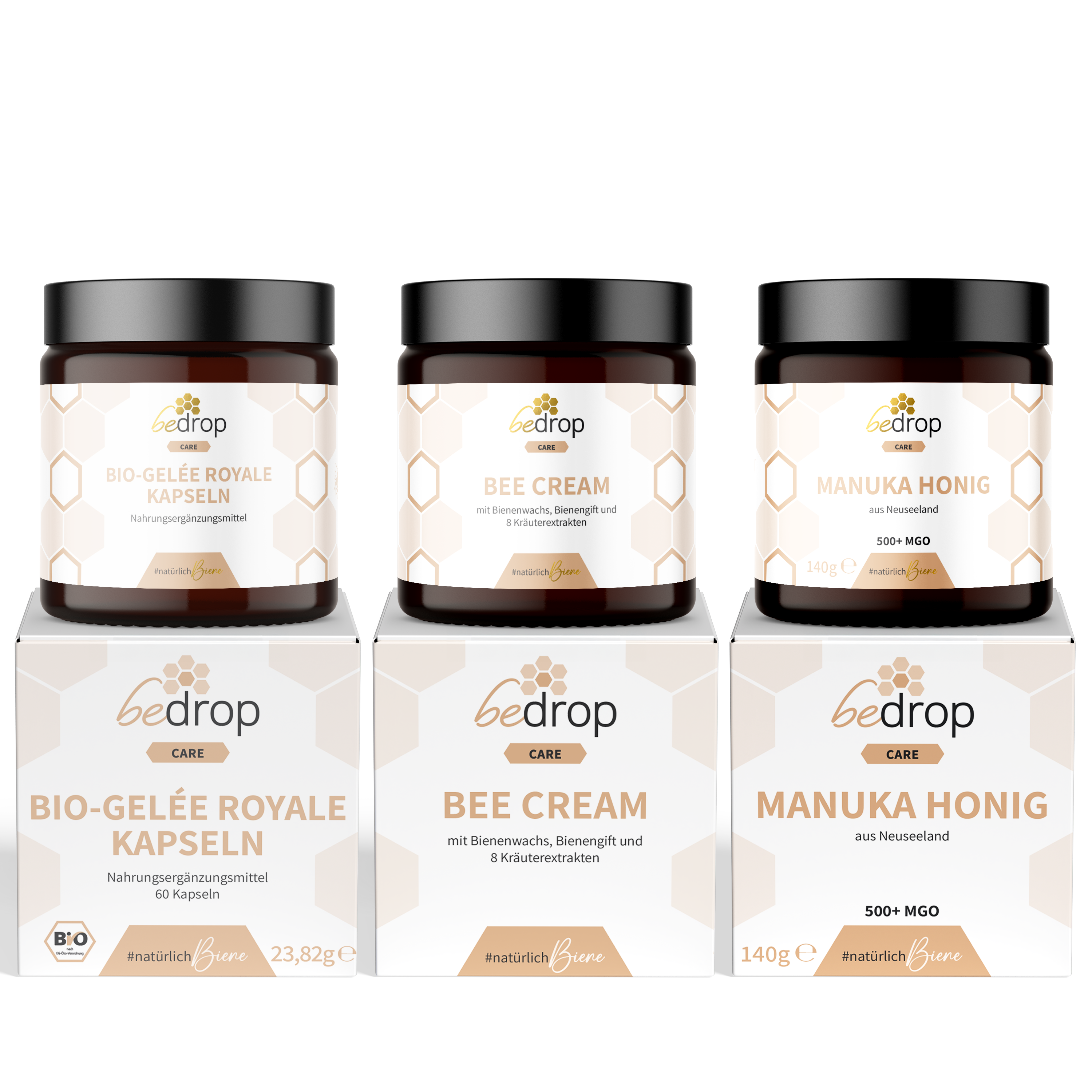 Pro Senior Set | Manuka Honey MGO 500+, Organic Royal Jelly Capsules & Bee Cream