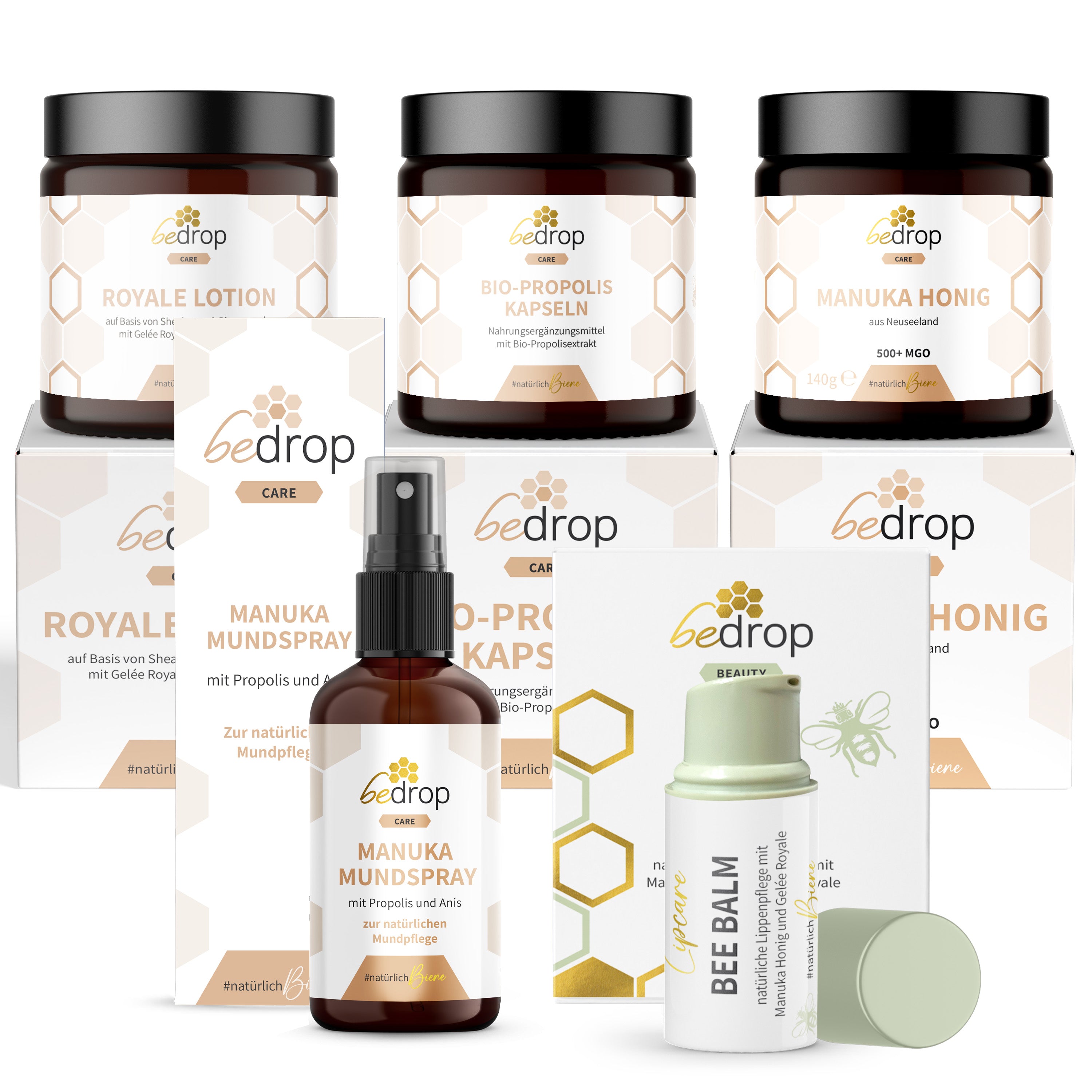 Winter Care Set | Bee Balm, Propolis Capsules, Royale Lotion, Manuka Honey 140g & Manuka Anise Spray