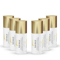 Value set: 6x Sun Balm SPF 50+ - tinted lip balm with royal jelly & delicate vanilla fragrance