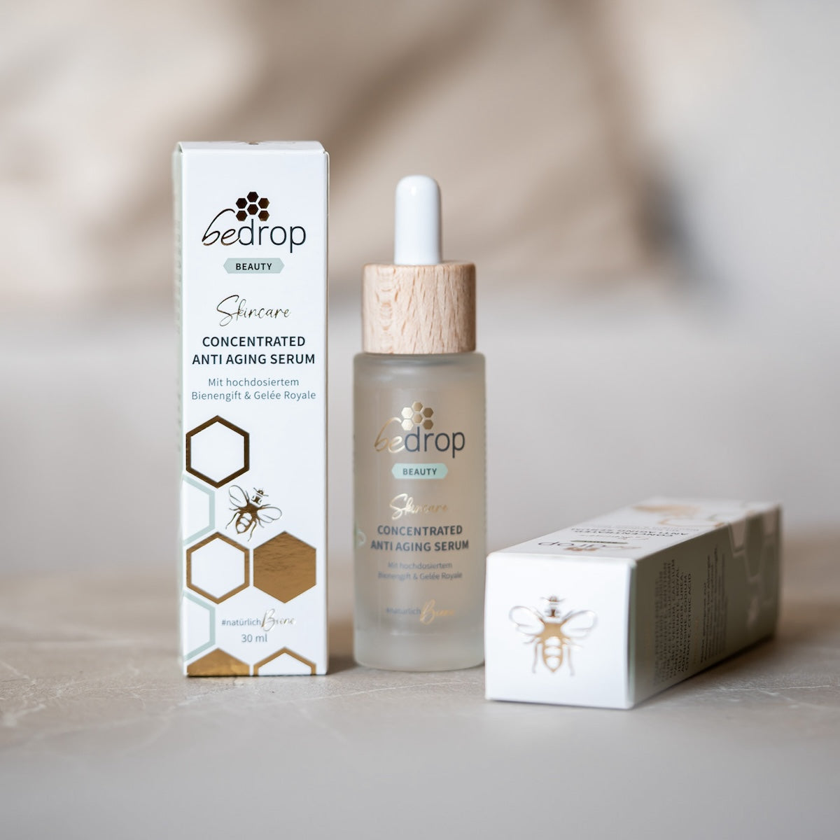 Value set: 3x CONCENTRATED ANTI AGING SERUM / facial serum with high-dose bee venom & royal jelly - 30ml