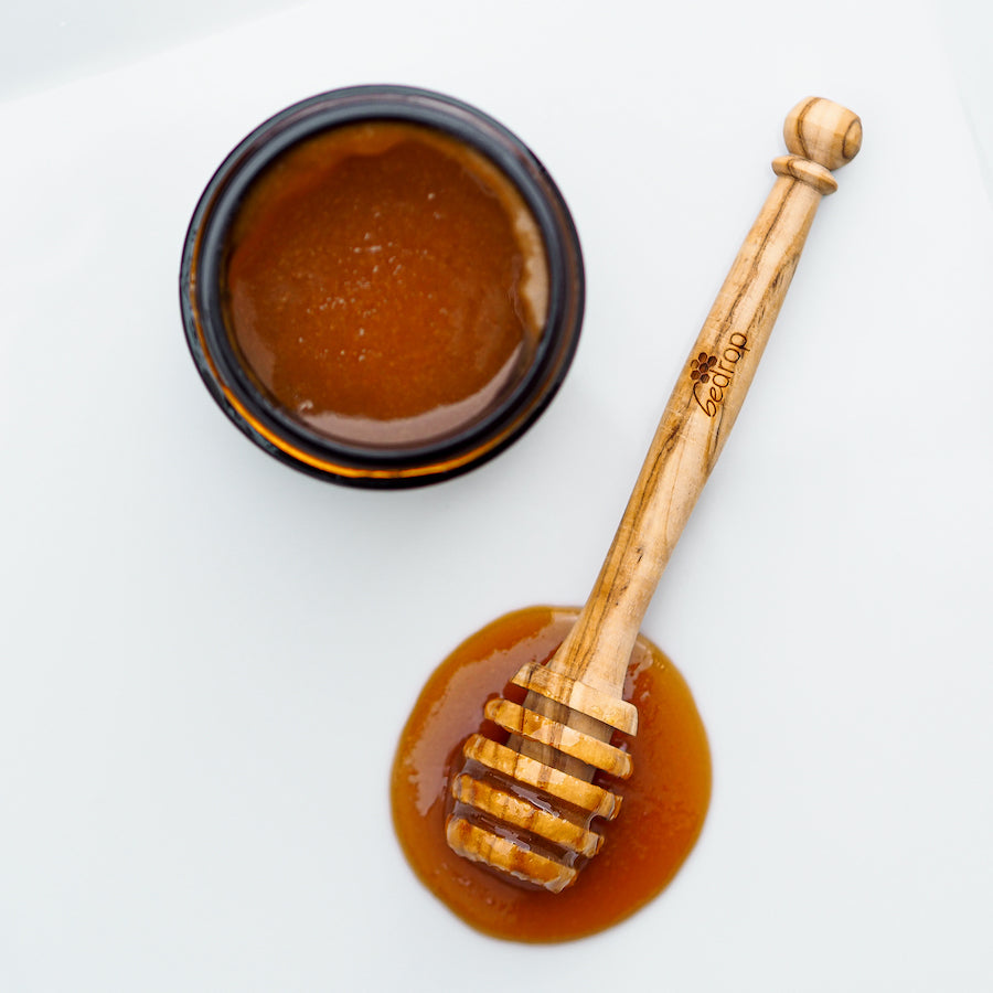 Honey spoon made from real olive wood